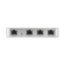 Router UniFi puertos Ethernet Gigabit, desempeño de 1 Mpps, hasta 100 dispositivos en LAN, bloqueo de tráfico por categoría, administración desde la nube